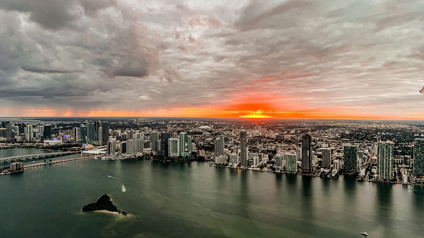Downtown at sunset