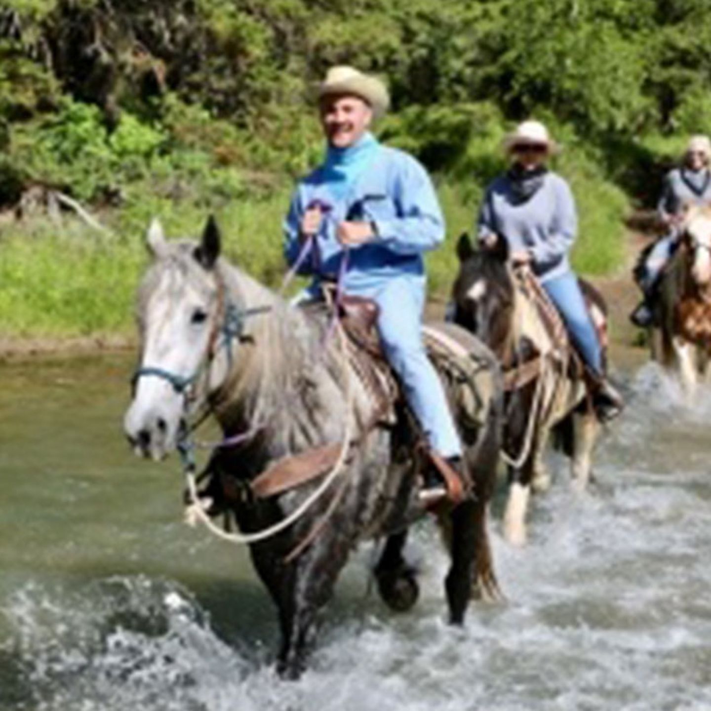 Group Riding Through Water