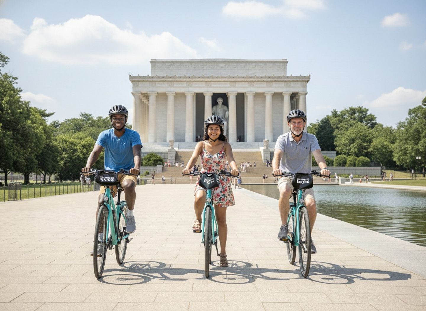 Bikers in Front of a National Monument