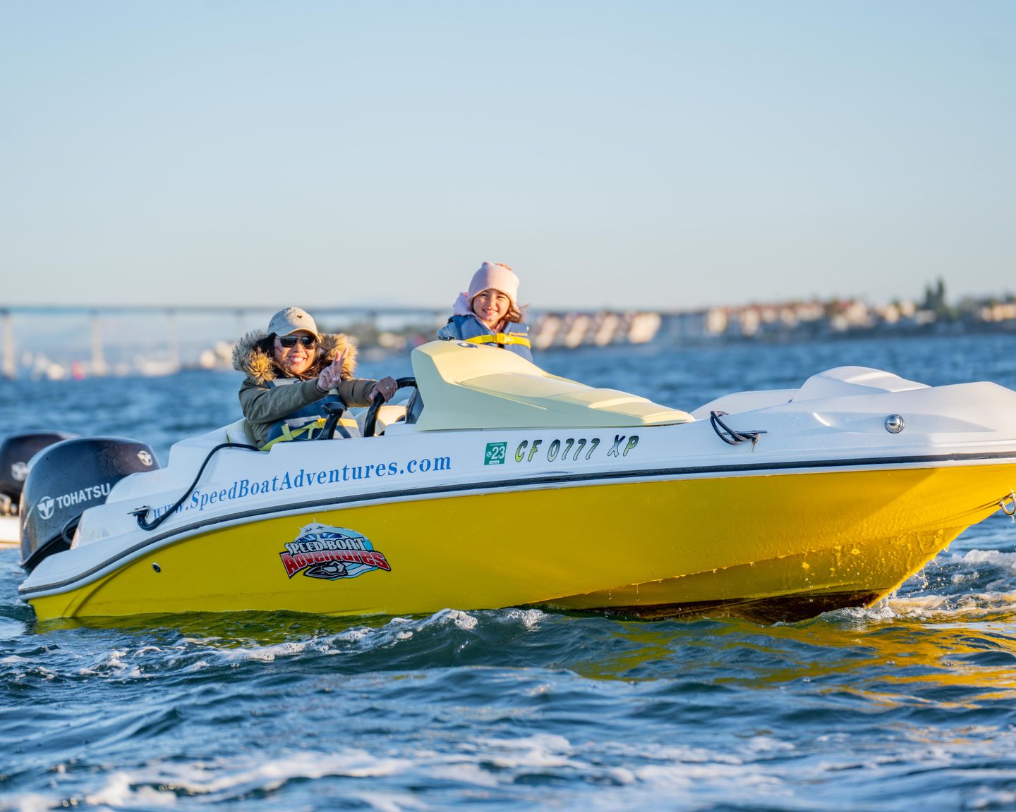 Speed Boat Around The Harbor