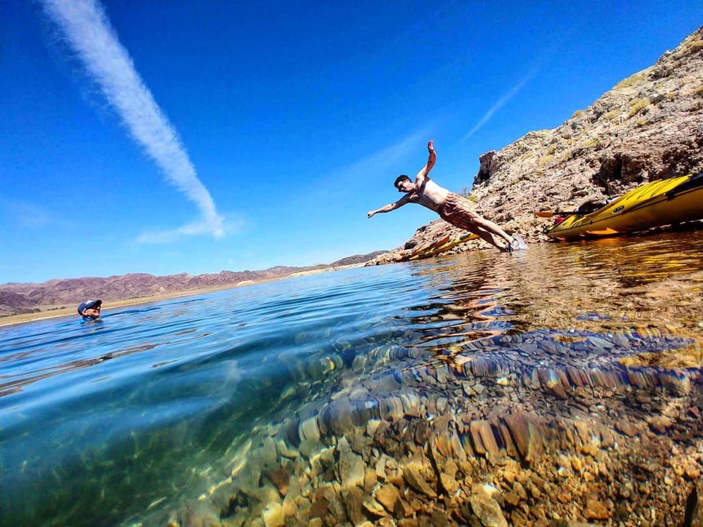 Swimming in Emerald Cave 