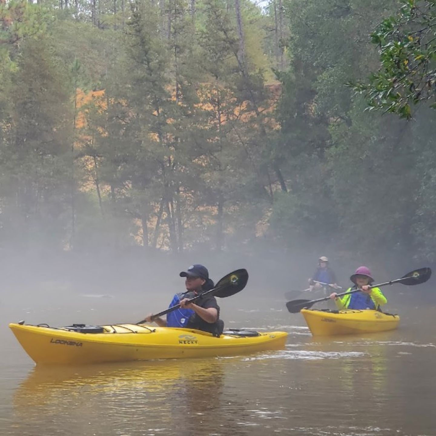 Two people kayaking
