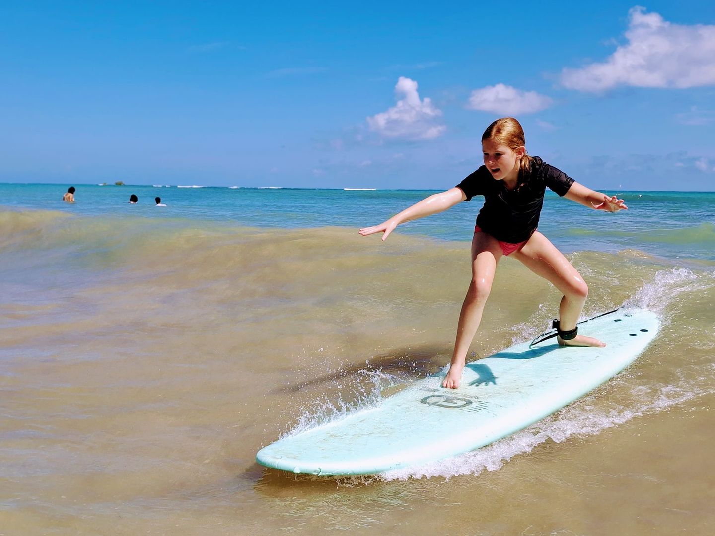Girl surfing