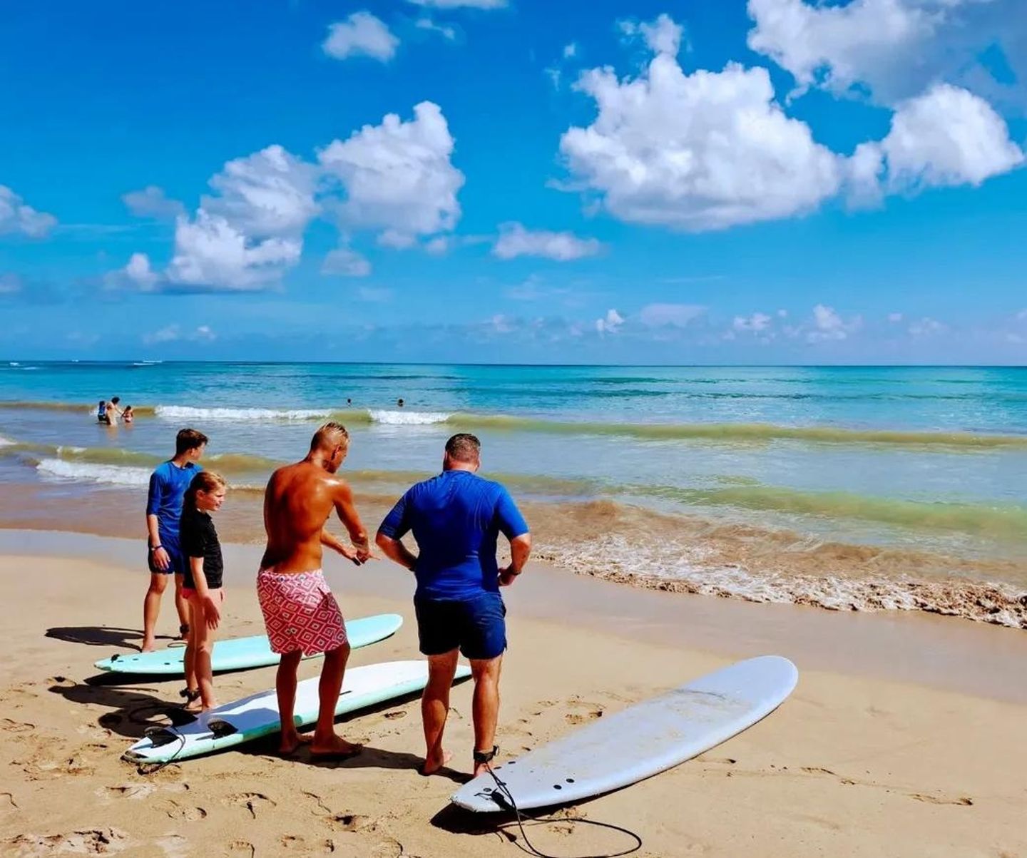 Group on beach
