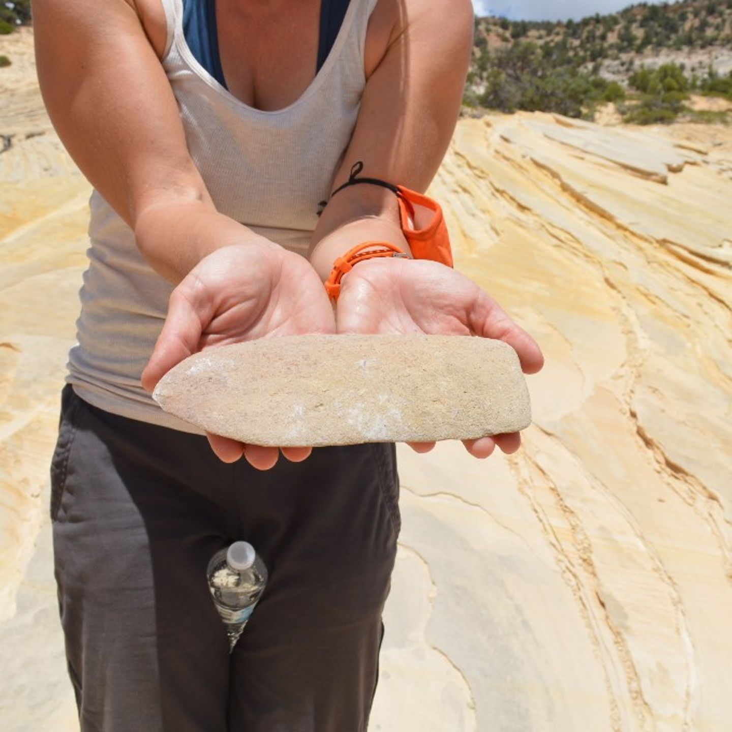 Girl Holding Rock