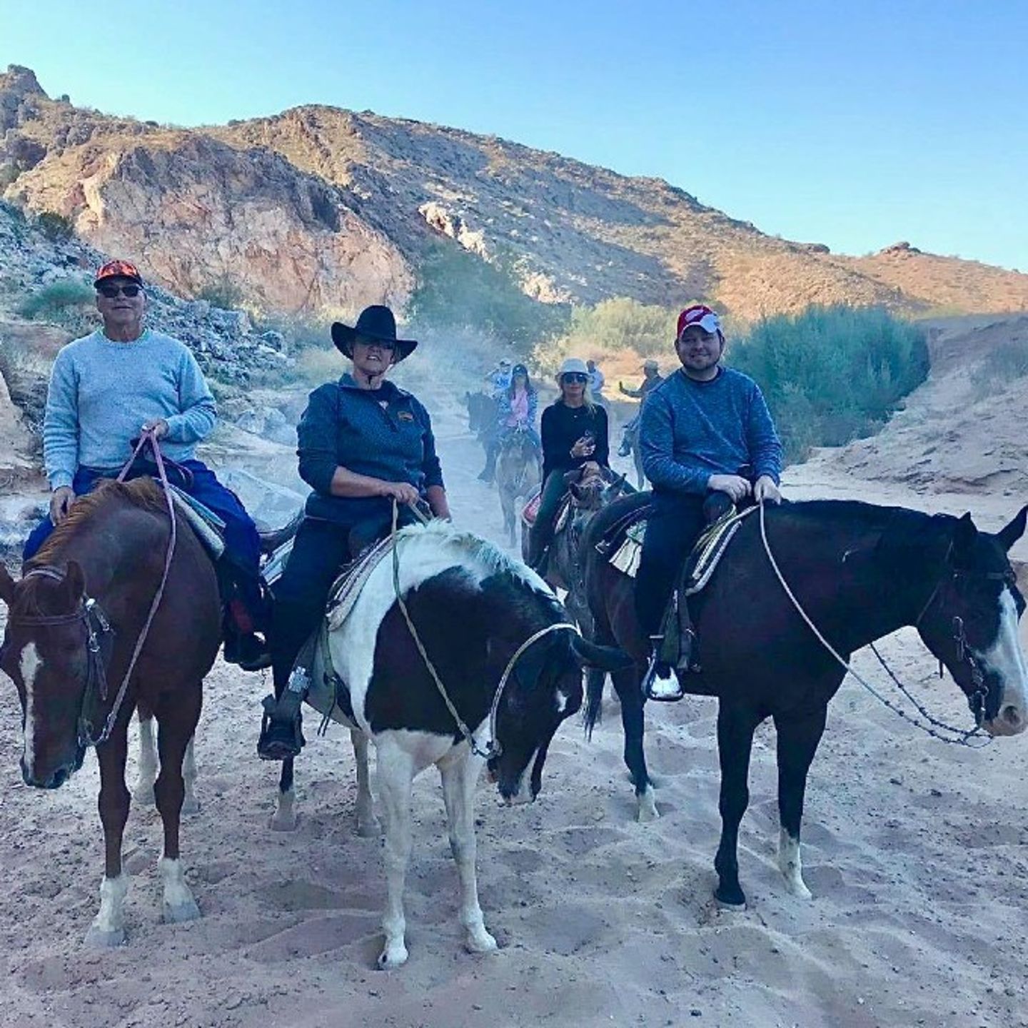 Group on horses
