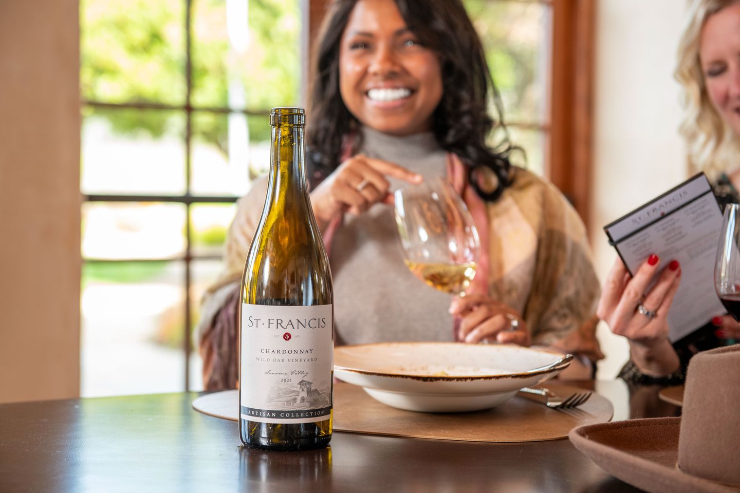 Woman with wine