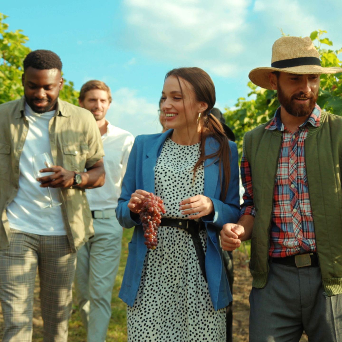 Group on wine tour