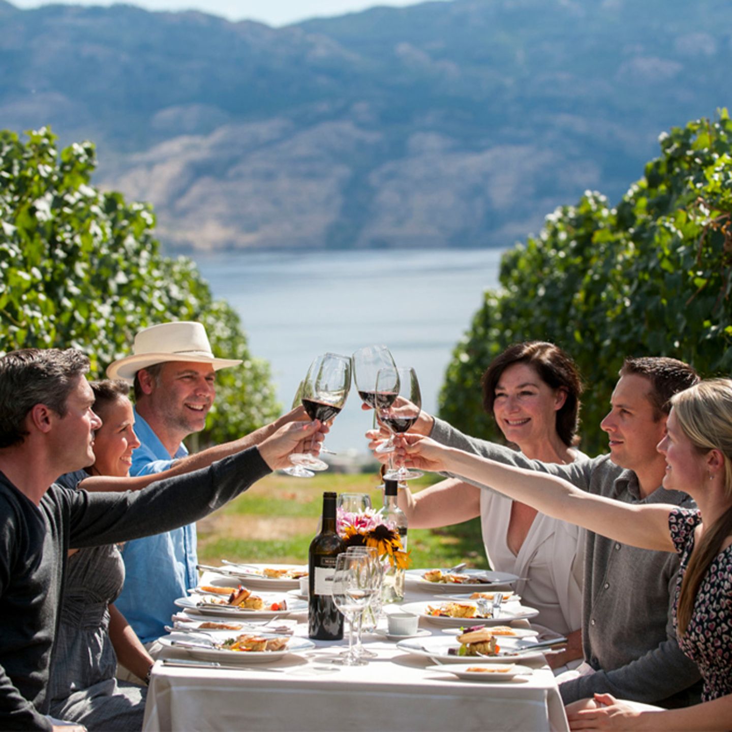 Friends enjoying wine