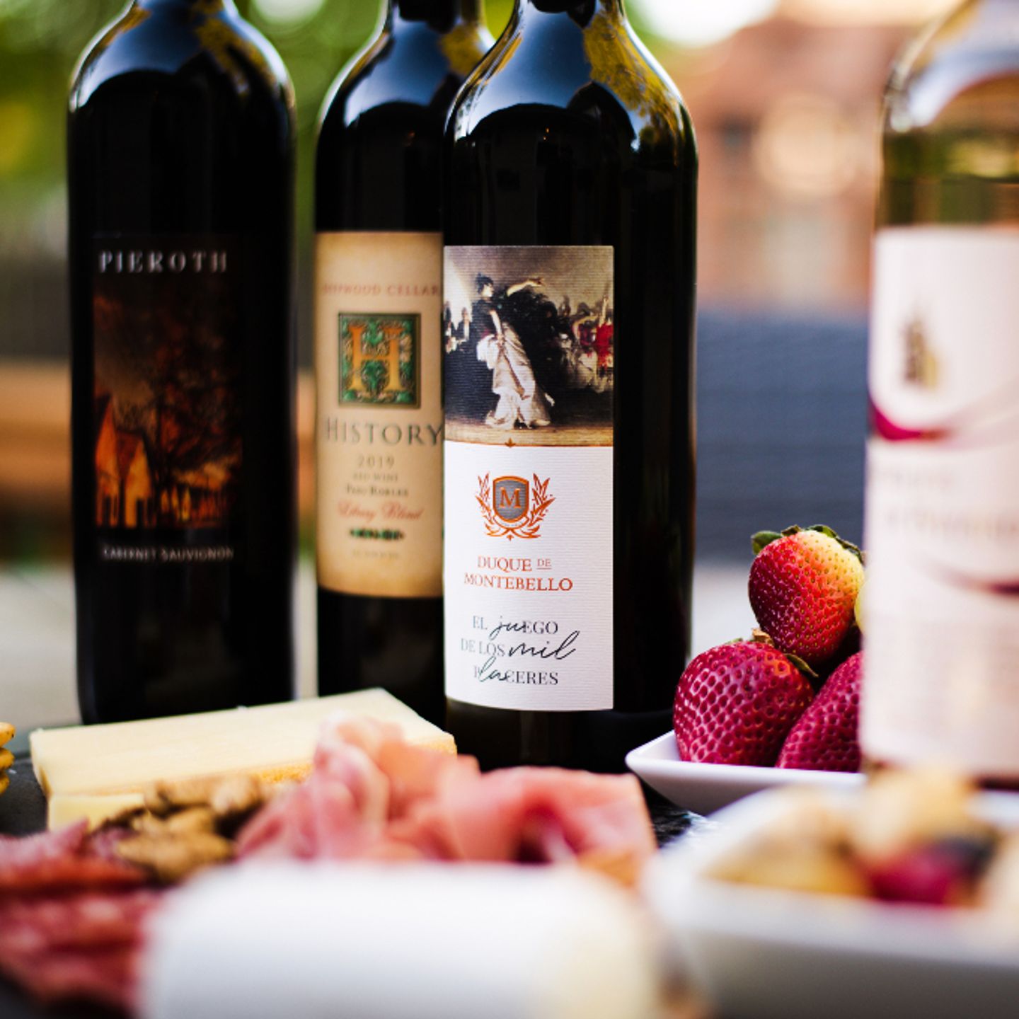 Wine with snacks