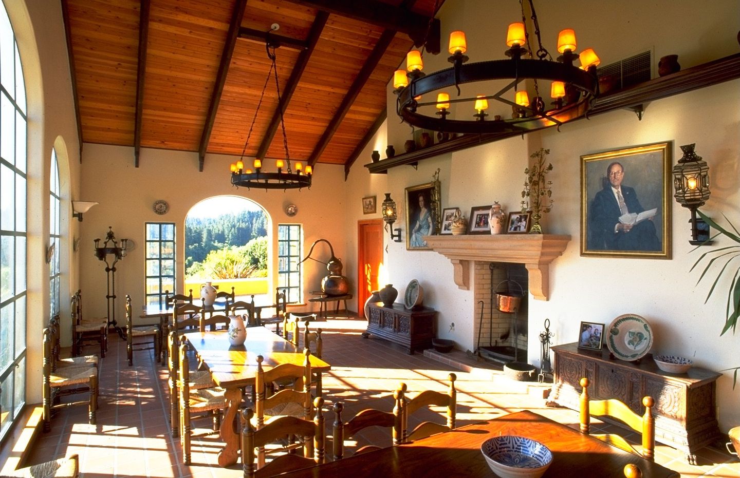 Inside winery