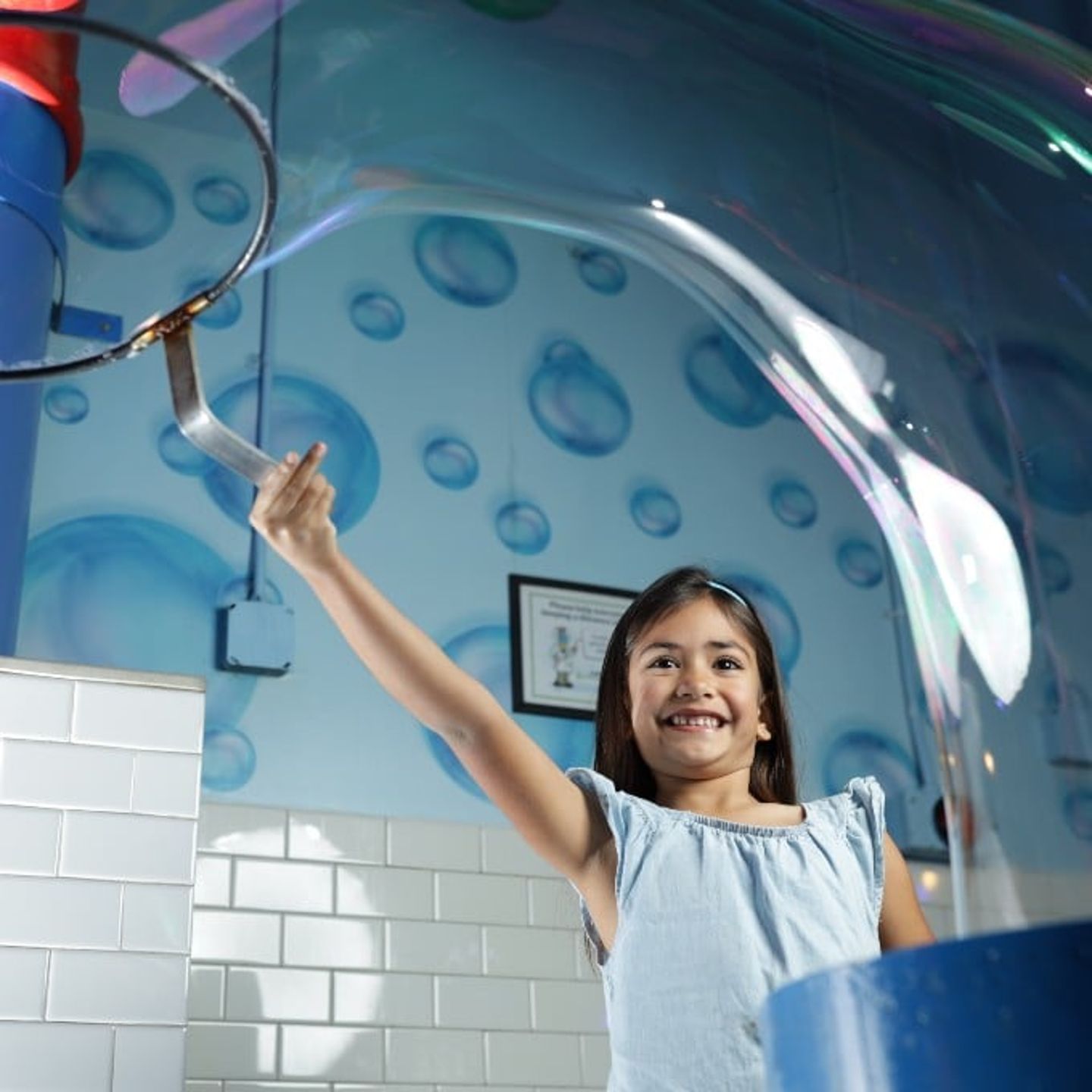 Girl with giant bubble