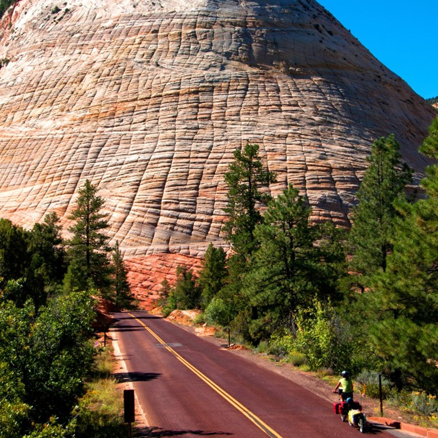 Road leading to mountains
