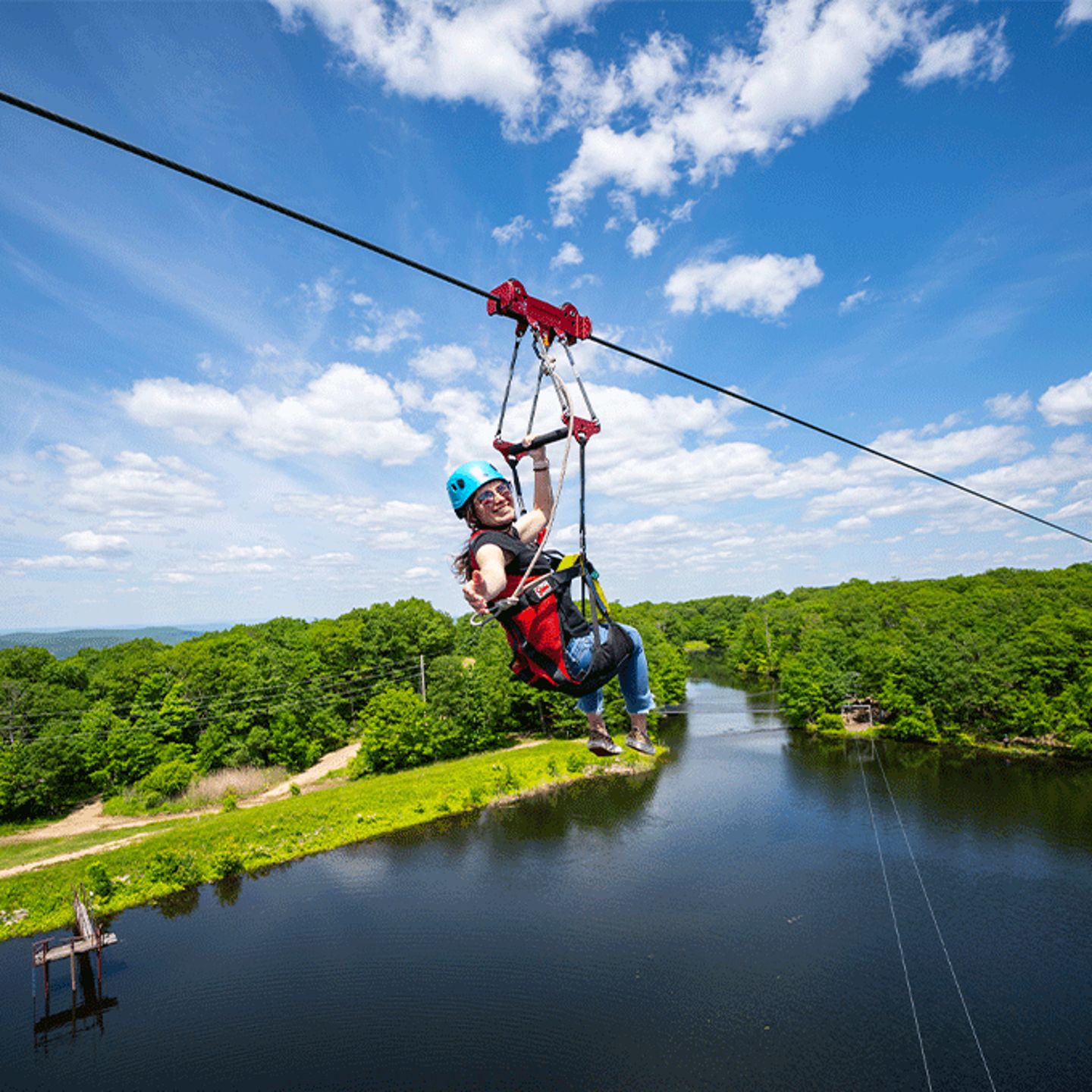 Girl in Zipline