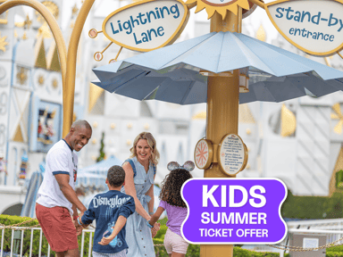1-Day DISNEYLAND® Resort PARK HOPPER® Ticket with Lightning Lane Multi Pass Kids' Summer Offer