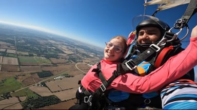 Tandem Skydiving Experience Over Rock County