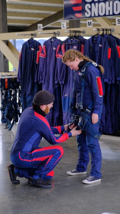 Tandem Skydive Over the Snohomish River Valley