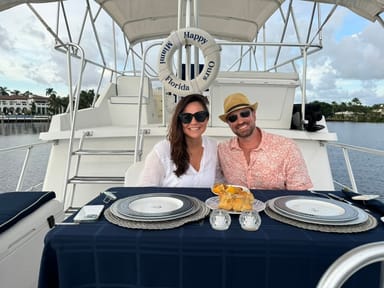 Private Dockside Dinner on a Luxurious Yacht