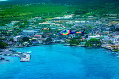 Kona Coast and Volcanoes Rainbow Helicopter Tour