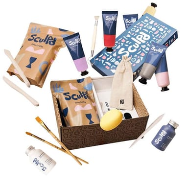 At-Home Pottery Sculpting Kit with Pastel Paint by Sculpd