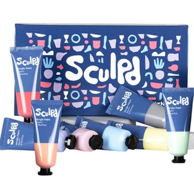 At-Home Pottery Sculpting Kit with Pastel Paint by Sculpd