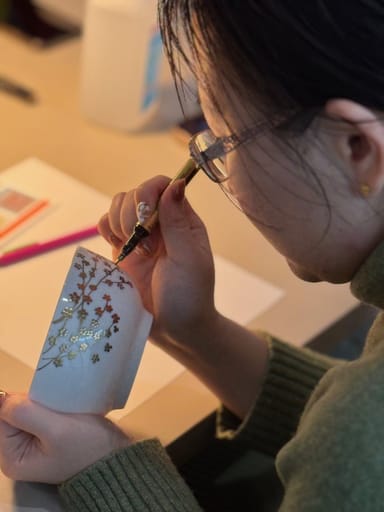 Design Your Own Gold Painted Bowl Private Art Class for Two