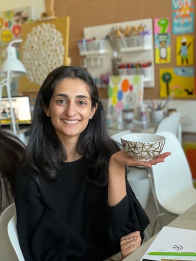 Design Your Own Gold Painted Bowl Private Art Class for Two