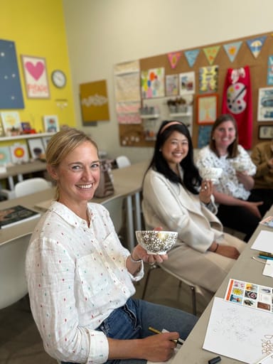 Design Your Own Gold Painted Bowl Private Art Class for Two