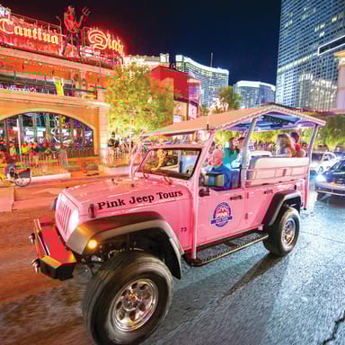 Las Vegas at Night Open-Air Jeep Tour and High Roller Ride