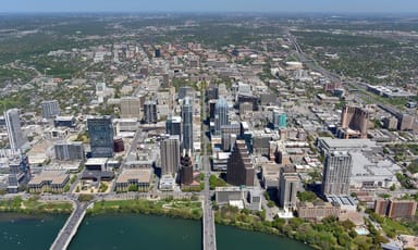 Private Flight Over San Marcos and Downtown Austin