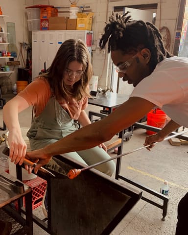 Glassblowing Class and Studio Tour for Two: Create Your Own Cup or Bowl
