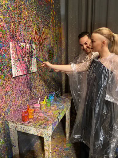 Fun Splatter Painting Date Night