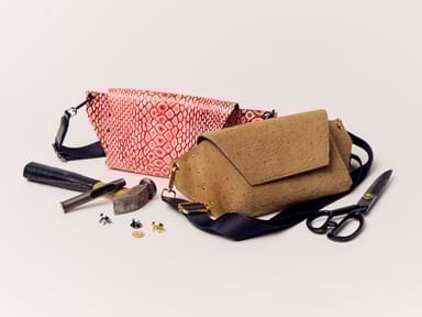 Leather Unisexy Crossbody Bag Sip and Stitch Workshop