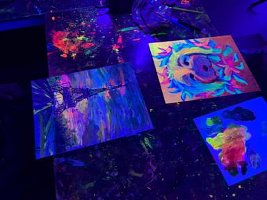 Glow-in-the-Dark Paint and Sip Plus Jiang Nan Dinner for Two - Long Island City