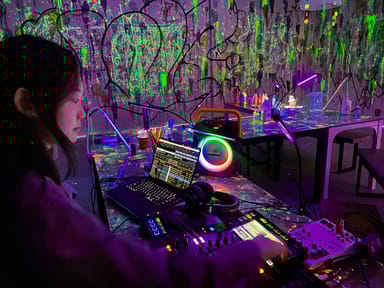 Glow-in-the-Dark Paint and DJ Workshop