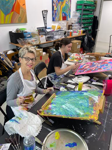 Create Your Own Abstract Painting Using Palette Knives