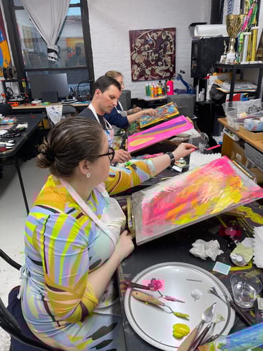 Create Your Own Abstract Painting Using Palette Knives