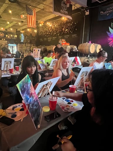 Paint and Sip Experience at Festivál Cafe