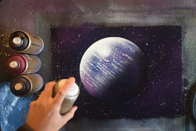 Spray Paint Your Own Galaxy Art