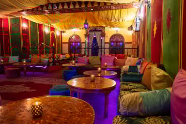 Fusion Dance Lesson Plus Dinner, Drinks, and Show for Two at El Mansour