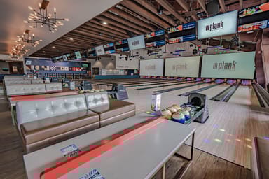 Bowling and Gaming at Plank Oakland with Co Nam Cocktails and Tapas for Two