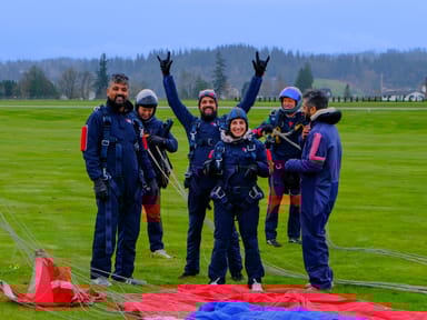 Tandem Skydive Over the Snohomish River Valley