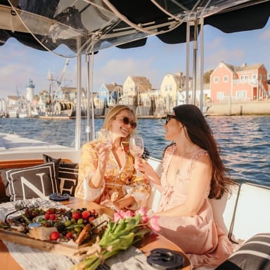 Luxury Electric Boat Tour with Wine and Charcuterie