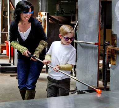 Glassblowing and Sculpting Intro Art Class for Two