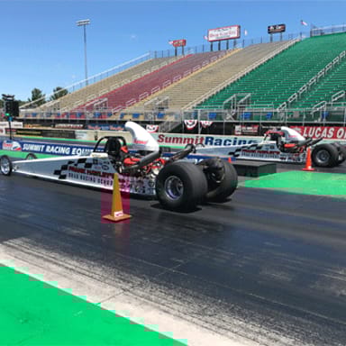 Side-by-Side Dragster Race