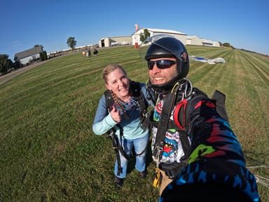 Tandem Skydiving Experience Over Rock County