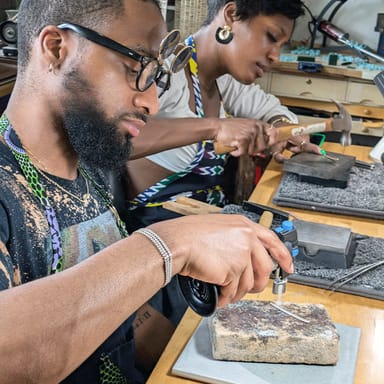 Ring Metalsmithing Class for Two with Wine