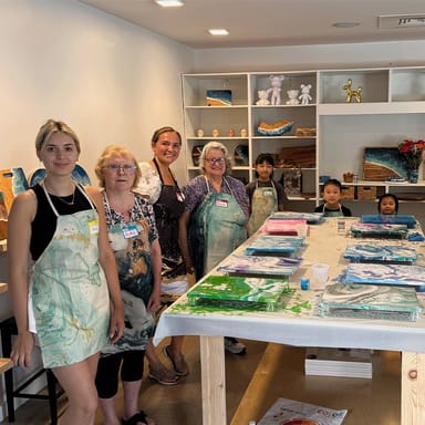 Hands-On Paint Pouring Art Class