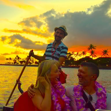 Romantic Evening Gondola Ride in Waikiki