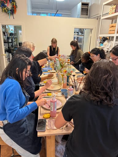 Ceramic Paint and Sip Workshop